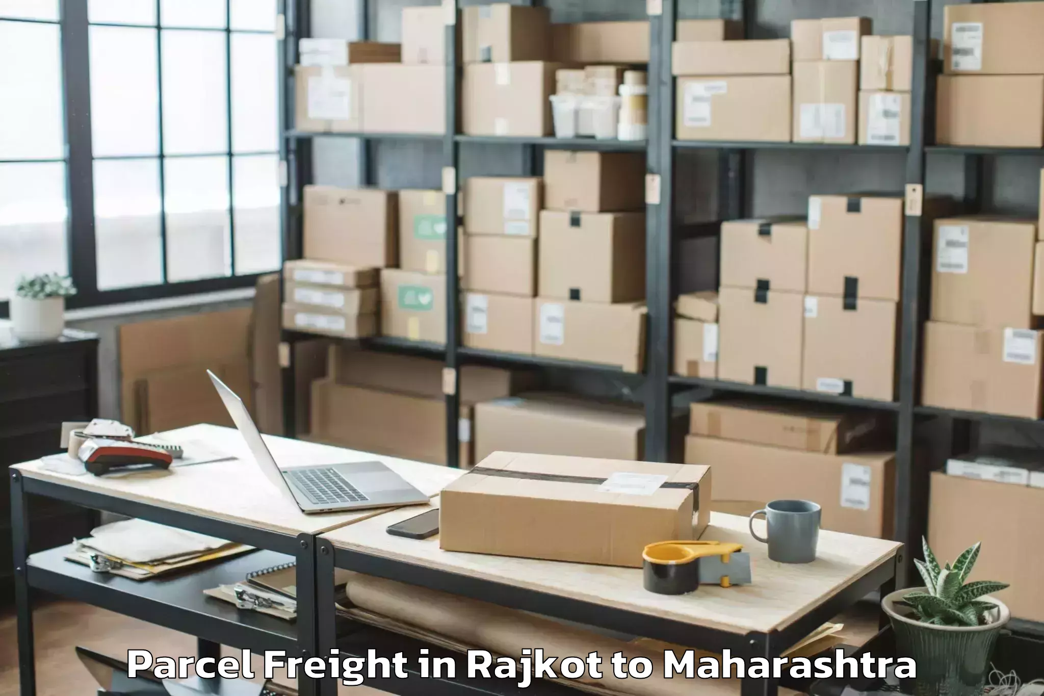 Top Rajkot to Sakharkherda Parcel Freight Available